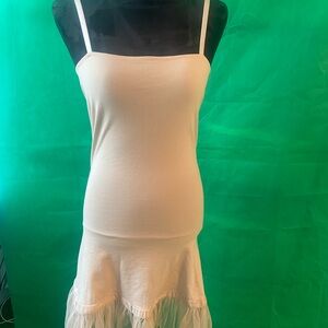 NWT Embellish by Creative Co-op Slip with Tulle Ruffle Bottom